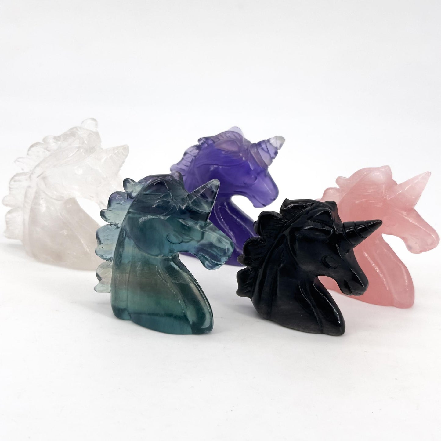 Unicorn Decoration natural Gemstone Carving , spiritual meditation table home decoration gift, cute ornaments