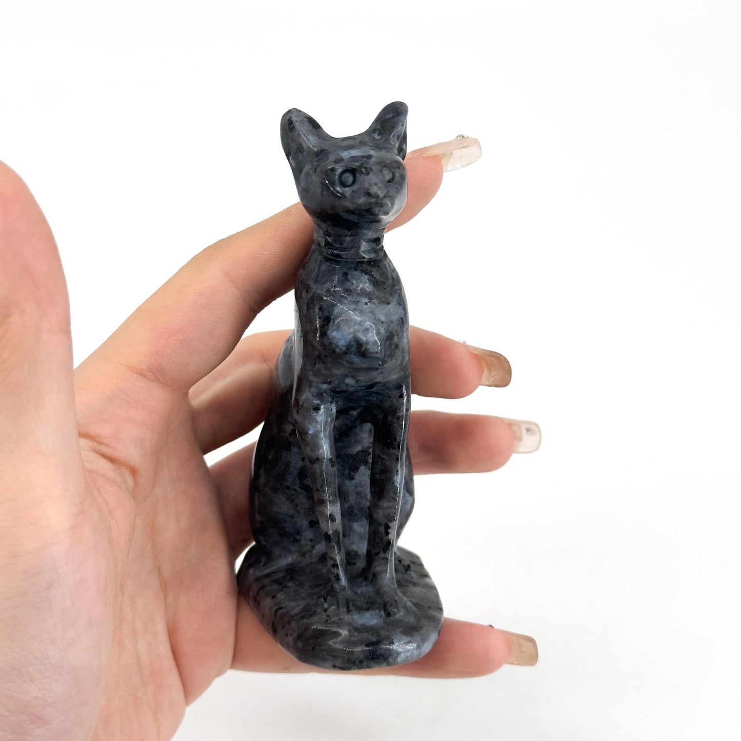 The Best Egyptian Cat Crystal Carving, natural stone carving for home decoration, crystal ornament, creative gift
