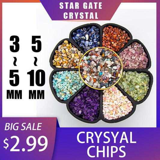 Crystal Chips 100g,Natural Healing Gemstone Chips: Versatile Decorative Elements with Energizing Properties
