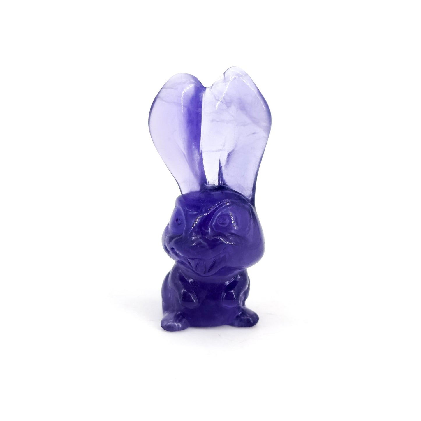 Fluorite Demon Rabbit Carving, natural stone gemstone, rabbit carving home decoration, holiday gift