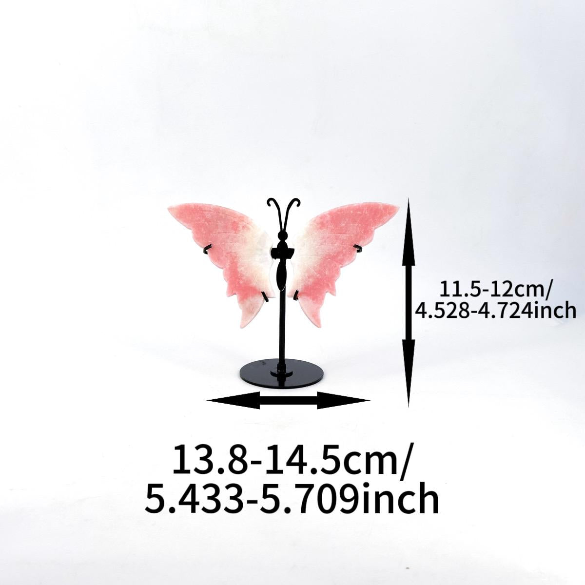 1 CountAssorted Natural Crystal Butterfly Wings - Pink Opal Butterfly Wings for Home Decoration | Healing Crystals | Crystal Décor |
