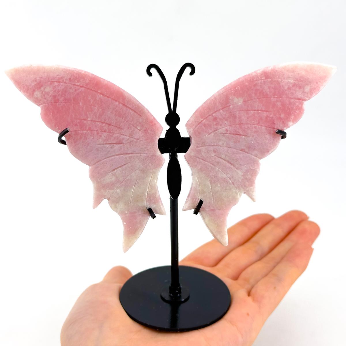 1 CountAssorted Natural Crystal Butterfly Wings - Pink Opal Butterfly Wings for Home Decoration | Healing Crystals | Crystal Décor |